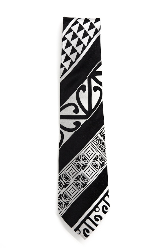Polynesian Silk Necktie, Classic Polynesian Design featuring Traditional Hawaiian Designs