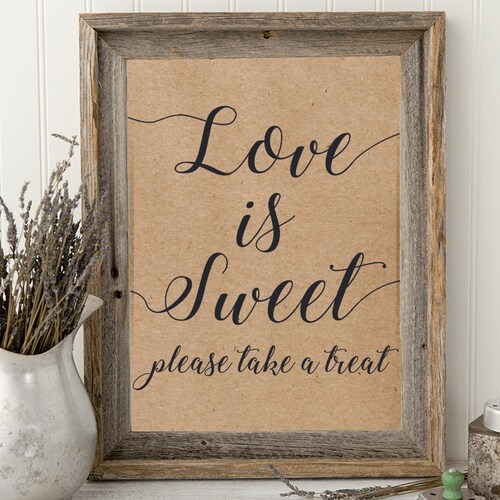 Love is Sweet Printable Wedding Sign Bridal Shower Decor - Etsy