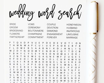 wedding word search etsy