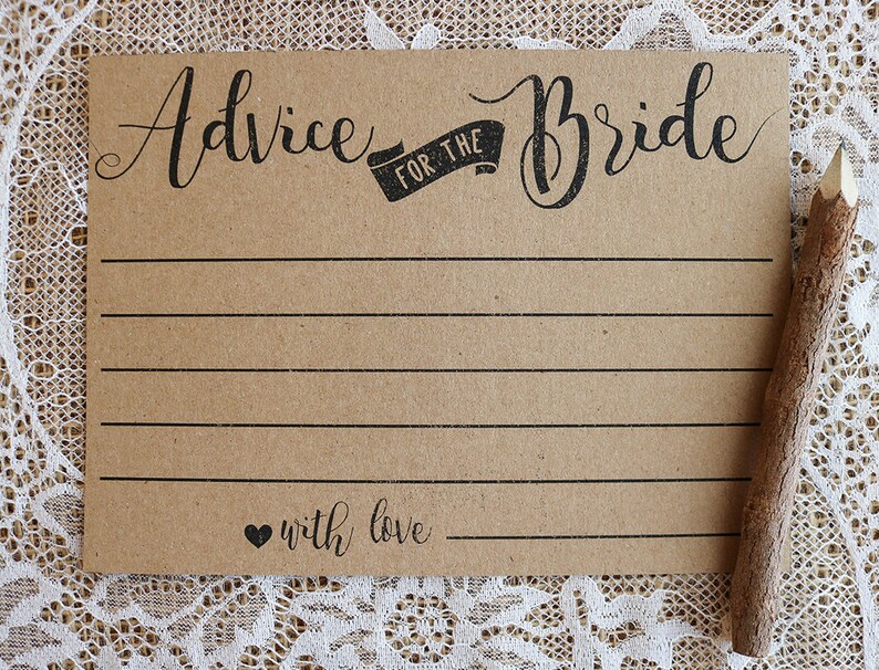 Advice For The Bride Cards Bridal Shower Image 0