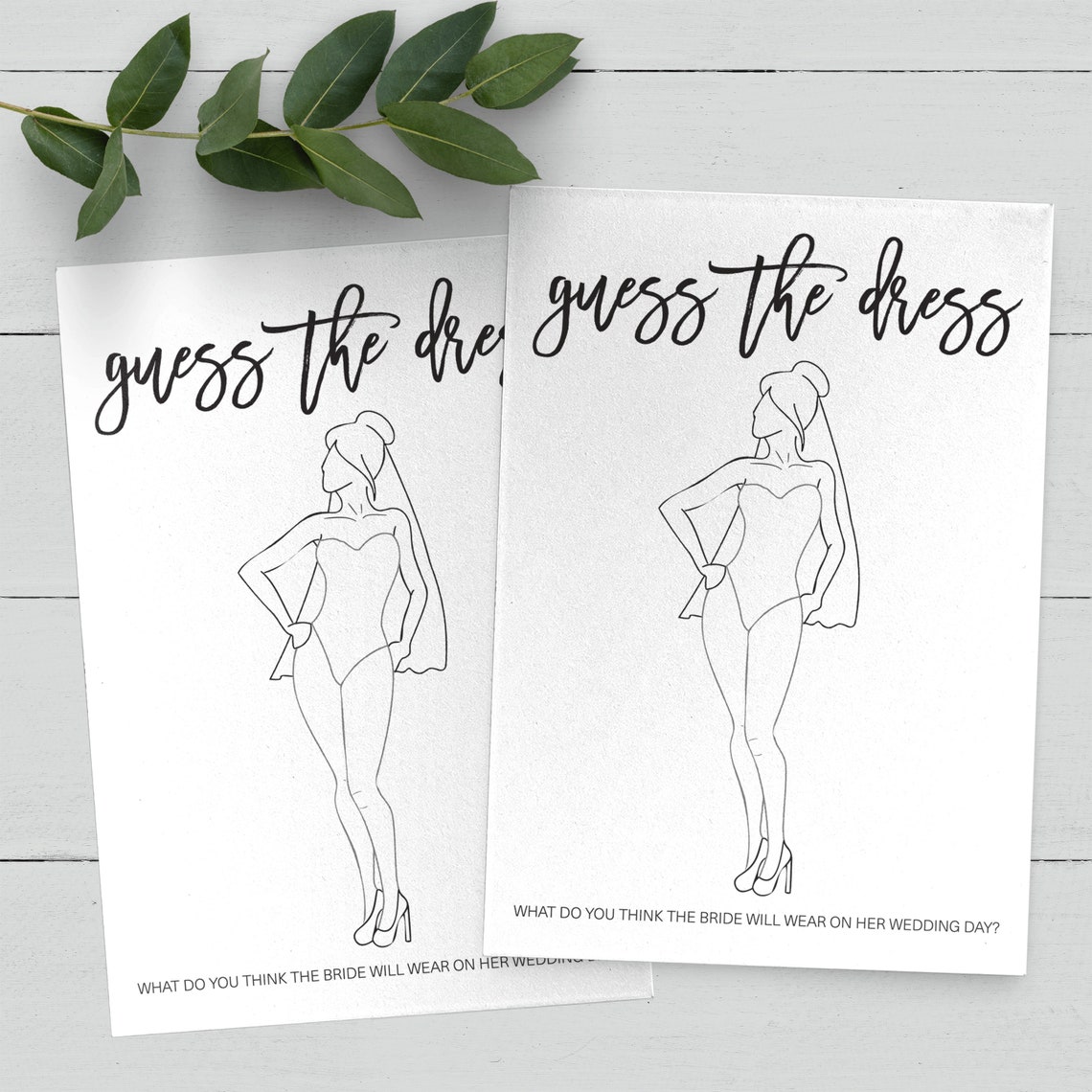 Guess the Dress Printable Bridal Shower Game . Guess the Dress - Etsy UK