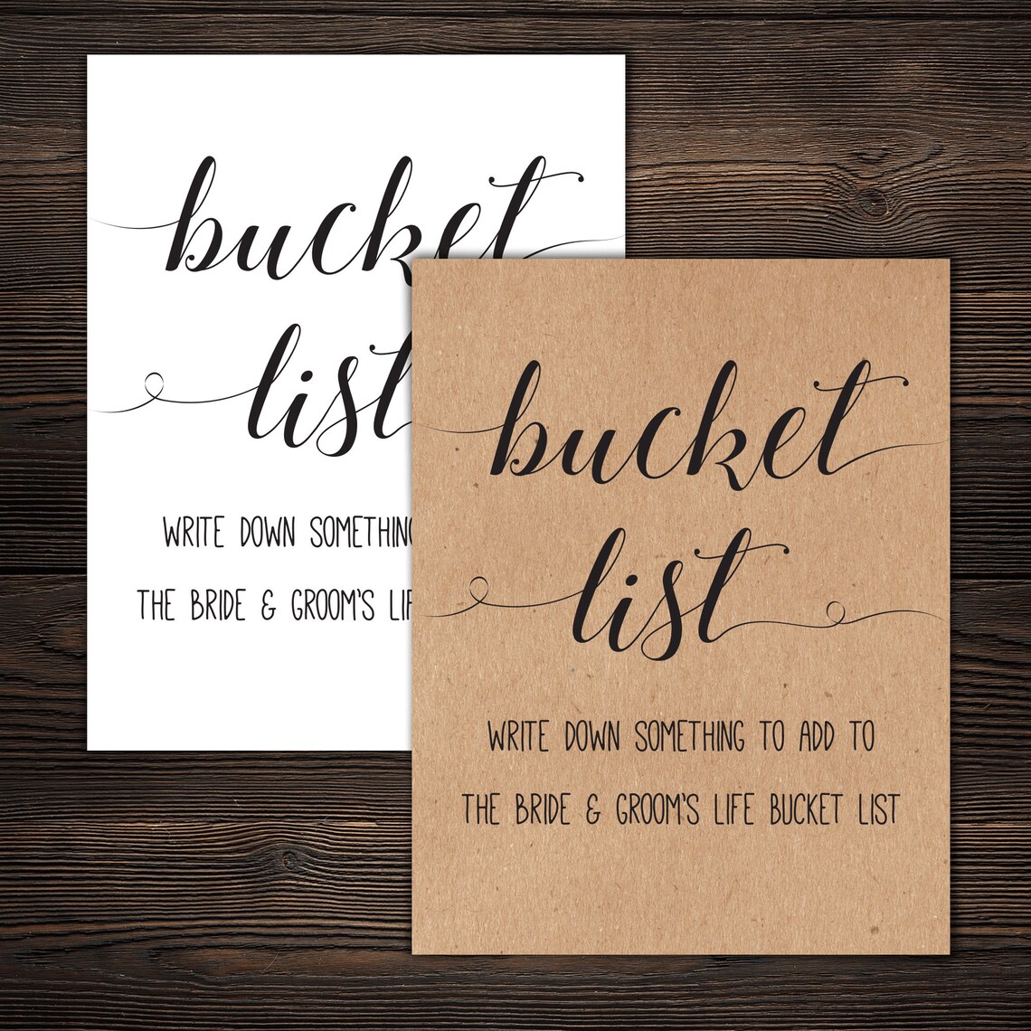 Wedding Bucket List Sign . Bucket List Sign . Bucket Guestbook Etsy