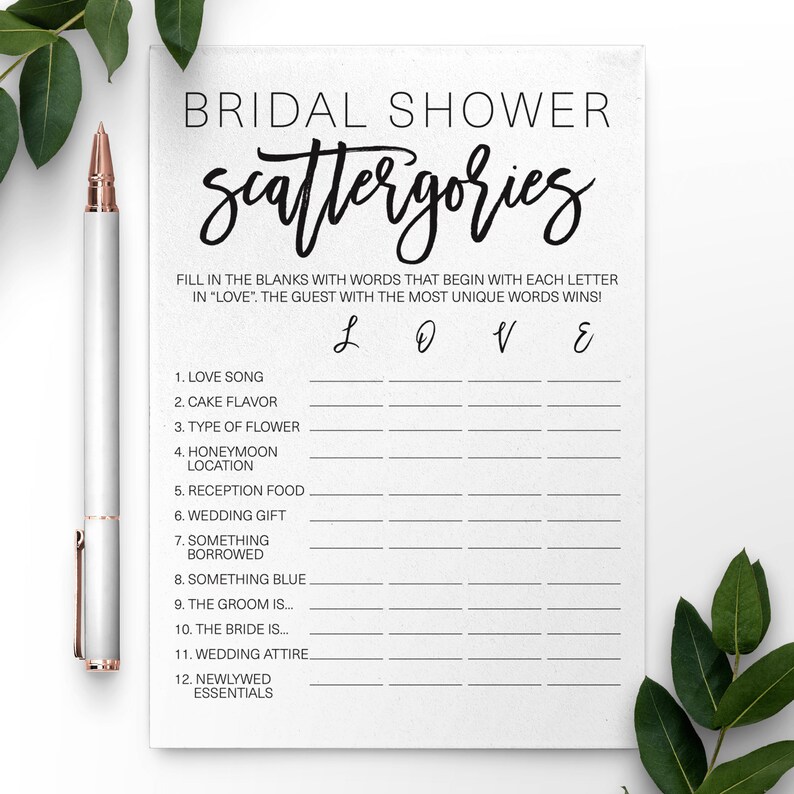 bridal scattergories questions bridal scattergories questions