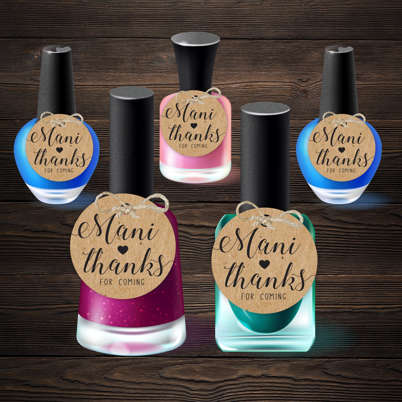 Printable Mani Thanks Sign . Mani Thanks Favor Tags . Mani | Etsy