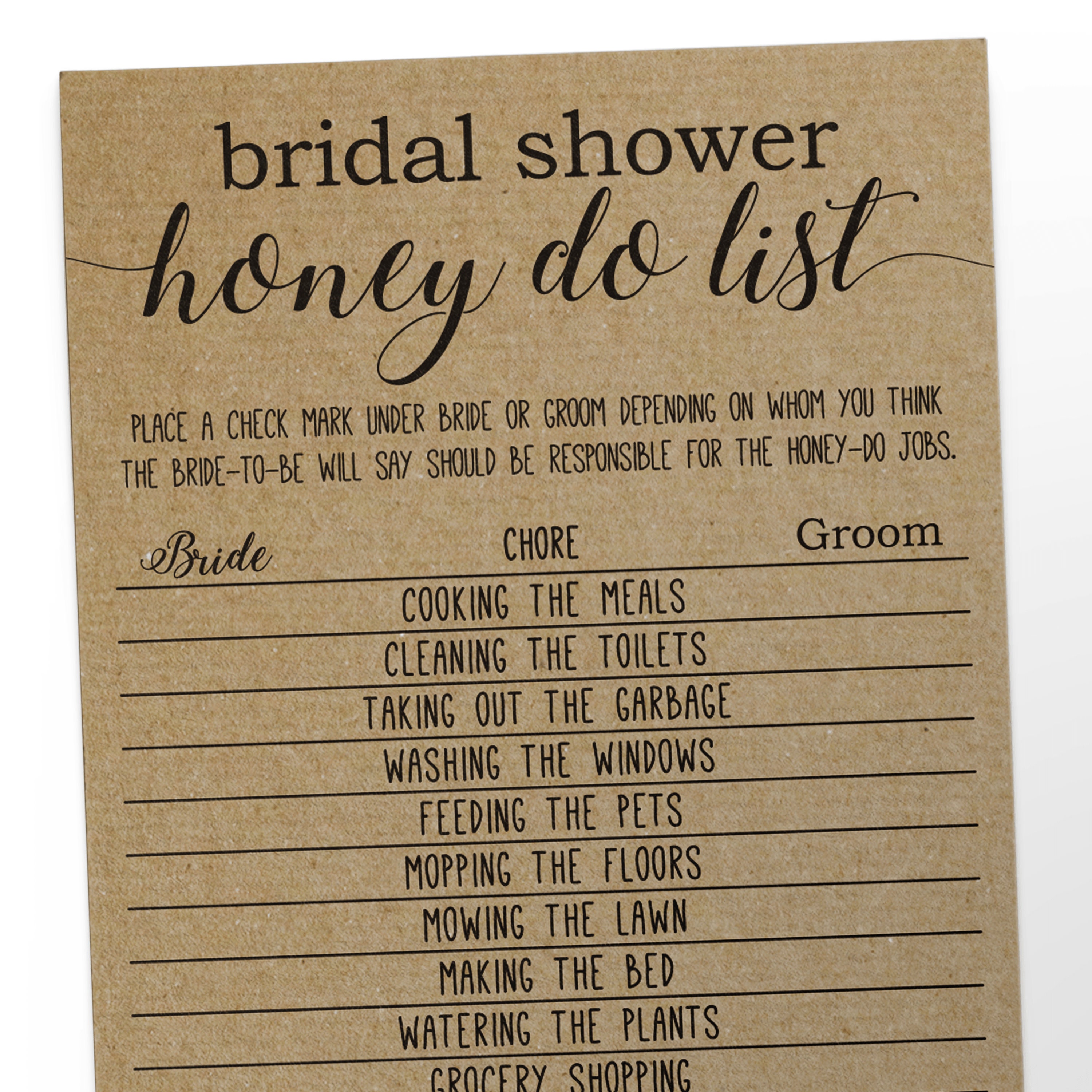 Bridal Shower Honey Do List . Unique Bridal Shower Etsy