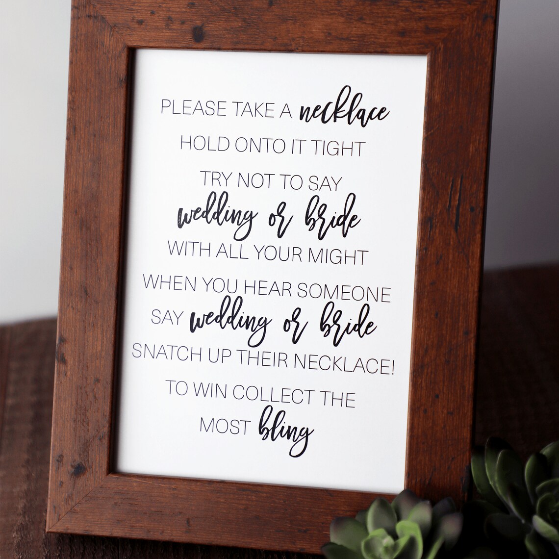 Please Take a Necklace Game . Bridal Shower Please Take a Etsy