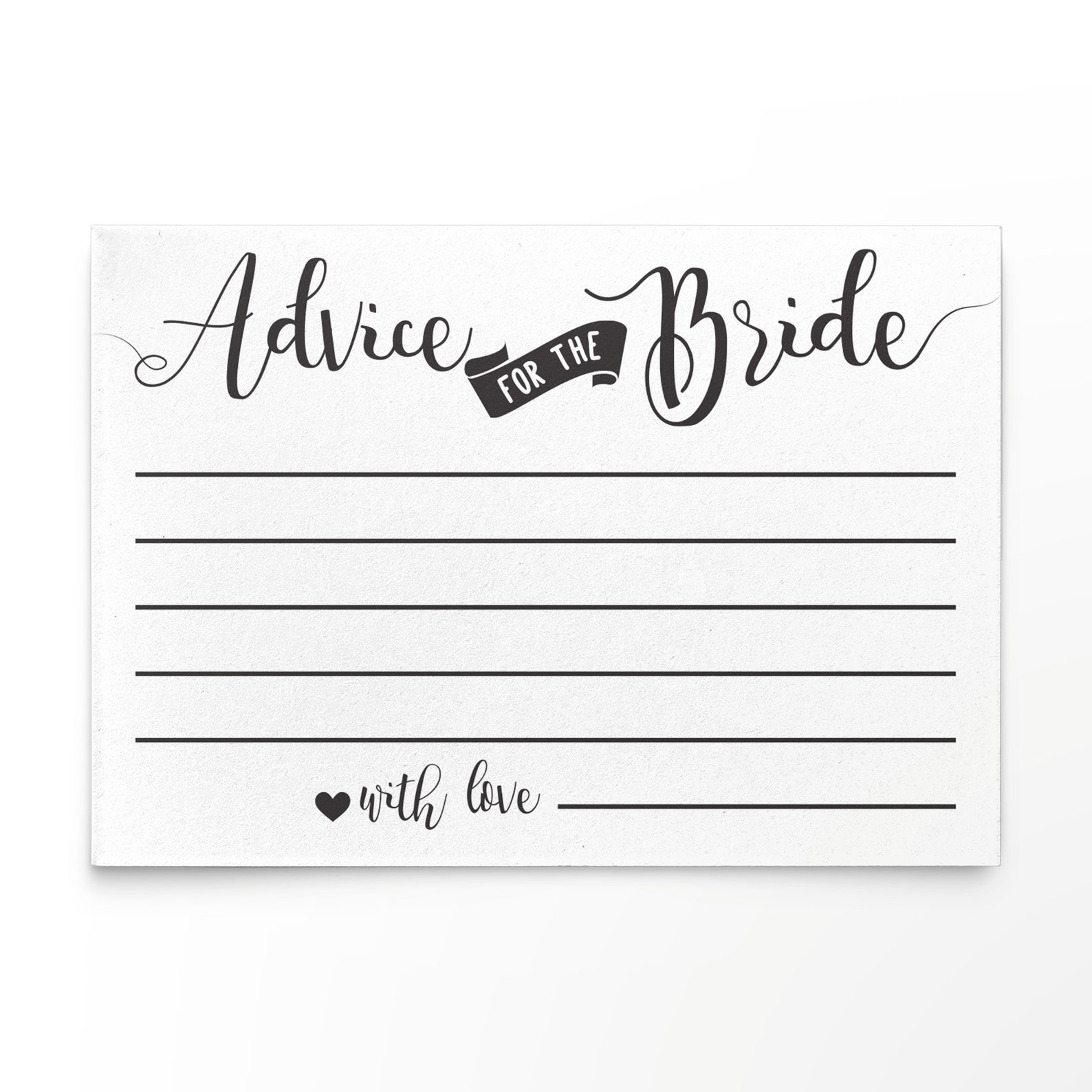 Advice for the Bride Cards . Bridal Shower Advice Cards . Etsy