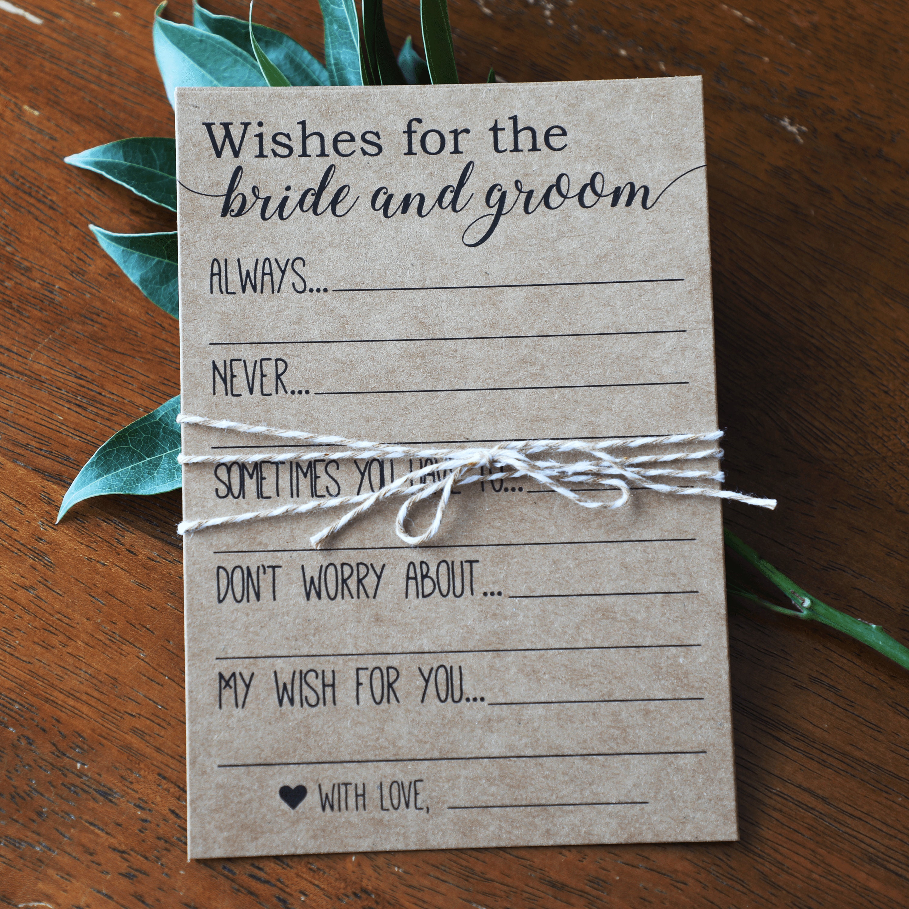  Wishes for the Bride and Groom . Advice for the Bride and Etsy