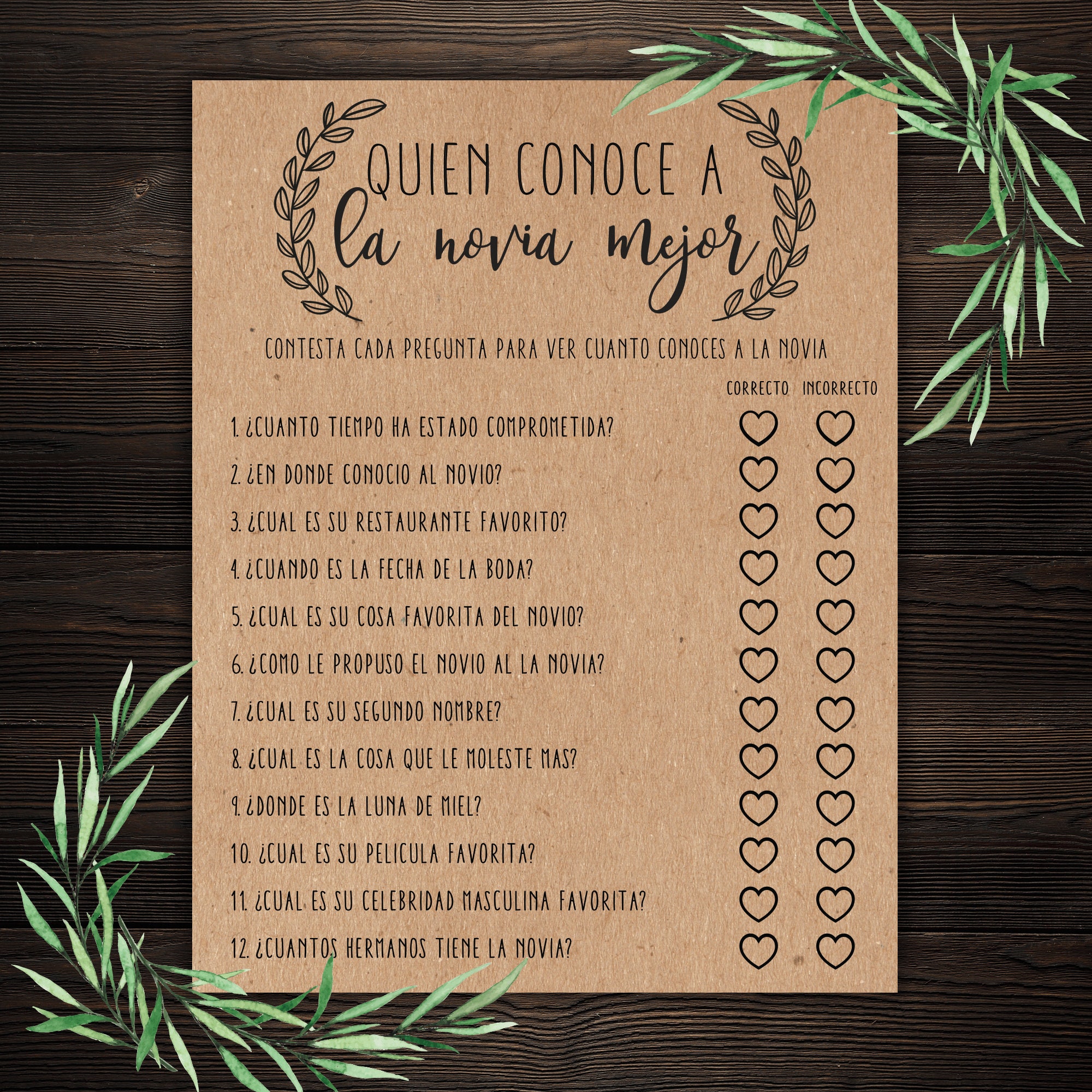 Quien Conoce a La Novia Mejor . Who Knows the Bride Best . - Etsy México Quien Conoce a La Novia Mejor . Who Knows the Bride Best . - Etsy México
