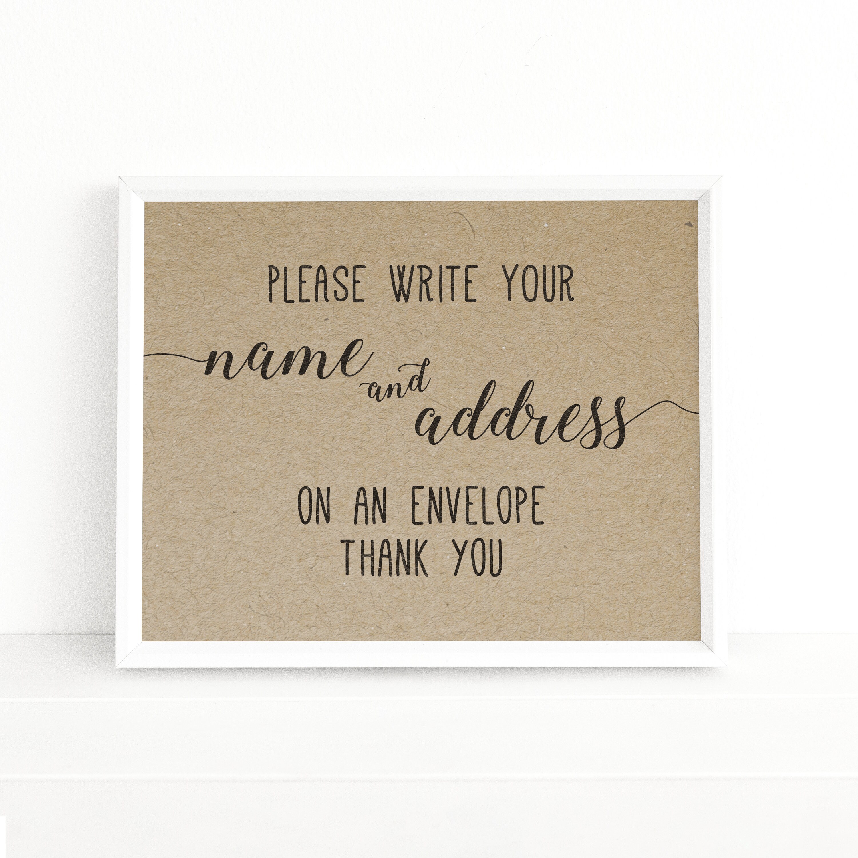 Bridal Shower Address Envelope Sign . Please Write Your Etsy