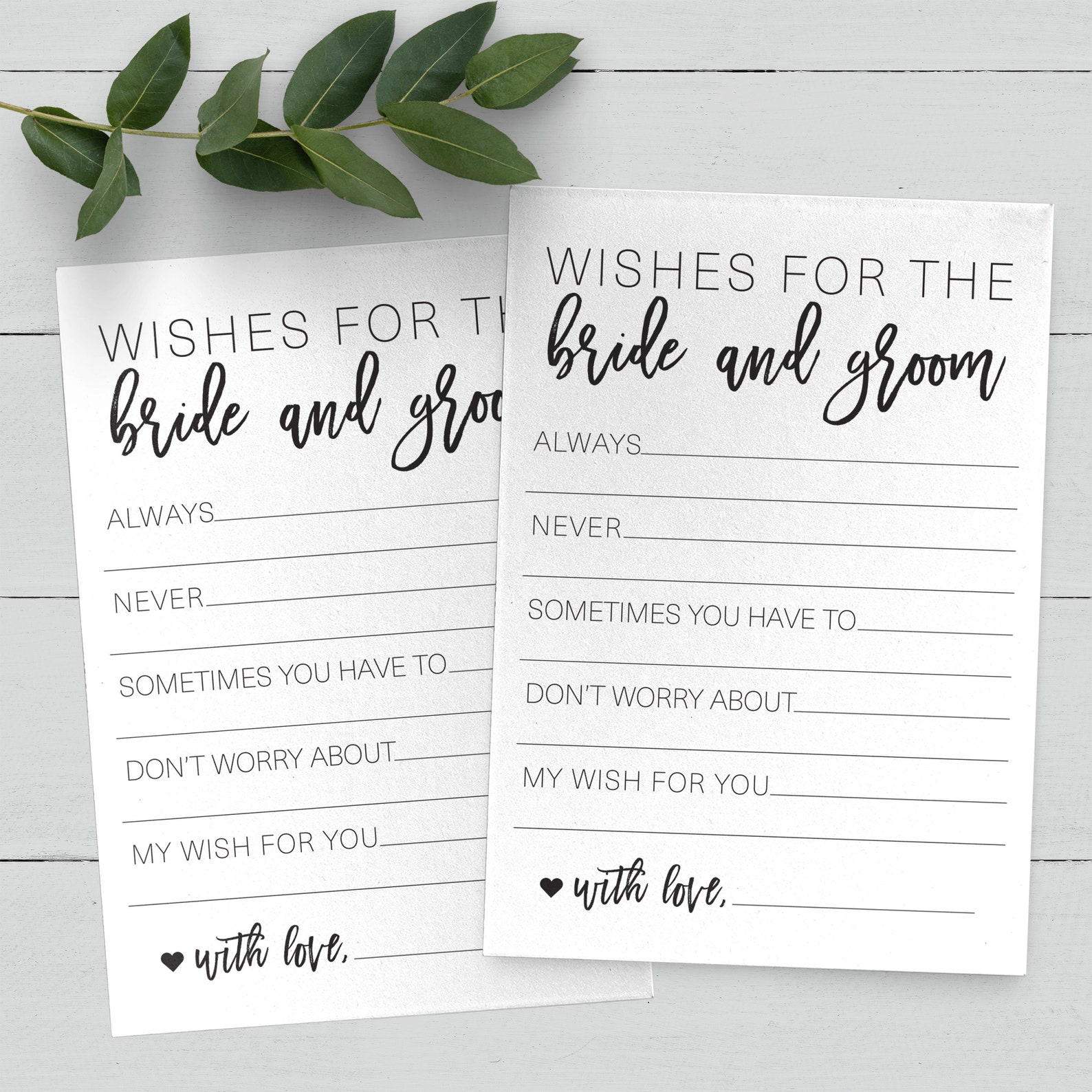 Wishes for the Bride and Groom . Advice for the Bride and Etsy