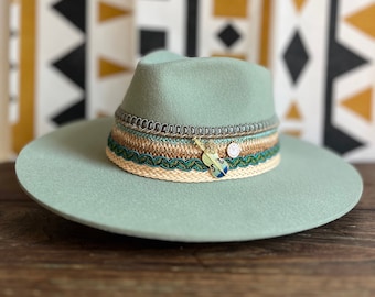 Bespoke Hat large brim | Wool Felt Hat | Bespoke Mens hats Unique Piece