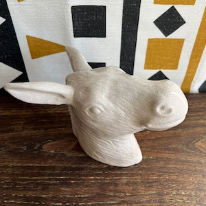 Ceramic Donkey WHITE CRAQUELÊ | Ceramic Donkey Head | English Pottery | Handmade Ceramic | Tête d&#39;âne in a ceramique made in Portugal