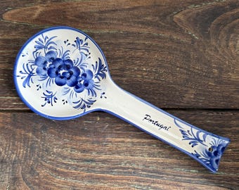 Cooking Spoon Rest | Spoon Holder | Ceramic Spoon Rest | Portuguese Ceramic Spoon Rest