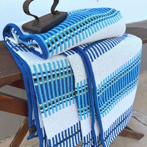Traditional Portuguese Blanket | Cotton Blanked | Traditional Handmade Blanked | Sustainable Product | Fringed Cotton Blanked | hand woven