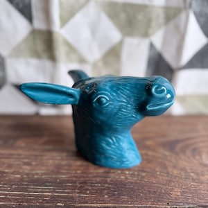 Burro de Cerámica AZUL | Cabeza de burro de cerámica | Cerámica portuguesa | Cerámica hecha a mano | Tête d'âne en la ceremonia Fabriqué en Portugal