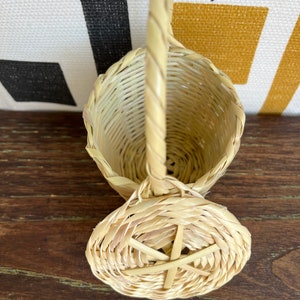 Jane Birkin Basket MINI Basketball Handwoven Basketry Traditional Portuguese Basket Natural Cane Basket Panier Jane Birkin Gift for her image 7