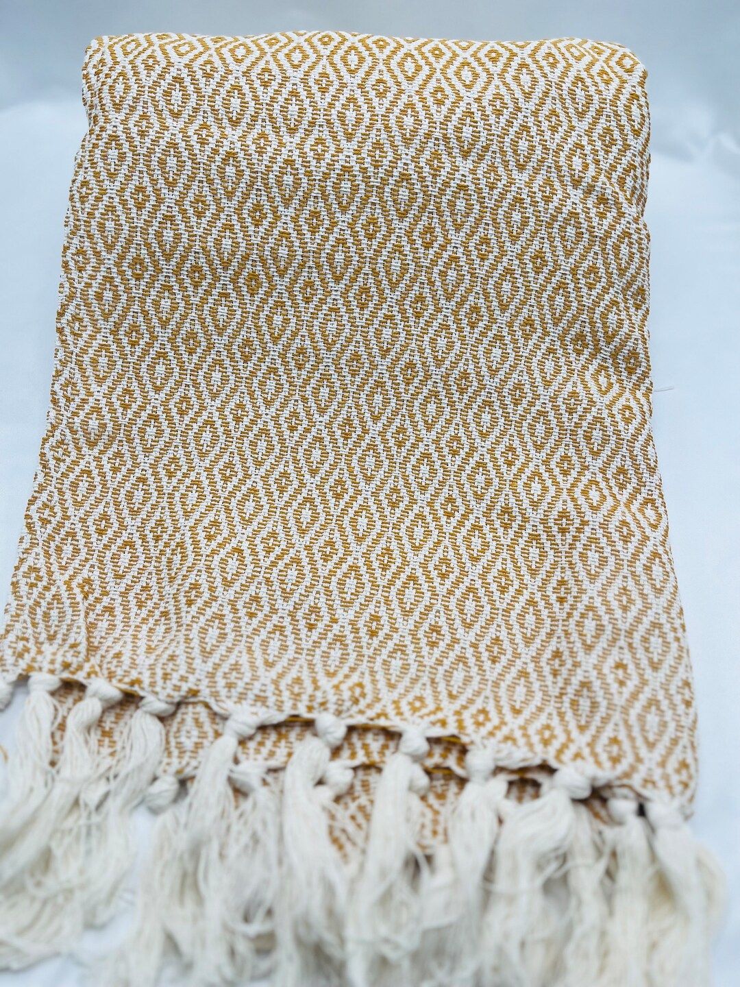 Traditional Portuguese Blanket LIGHT CAMEL cotton Blanket Etsy