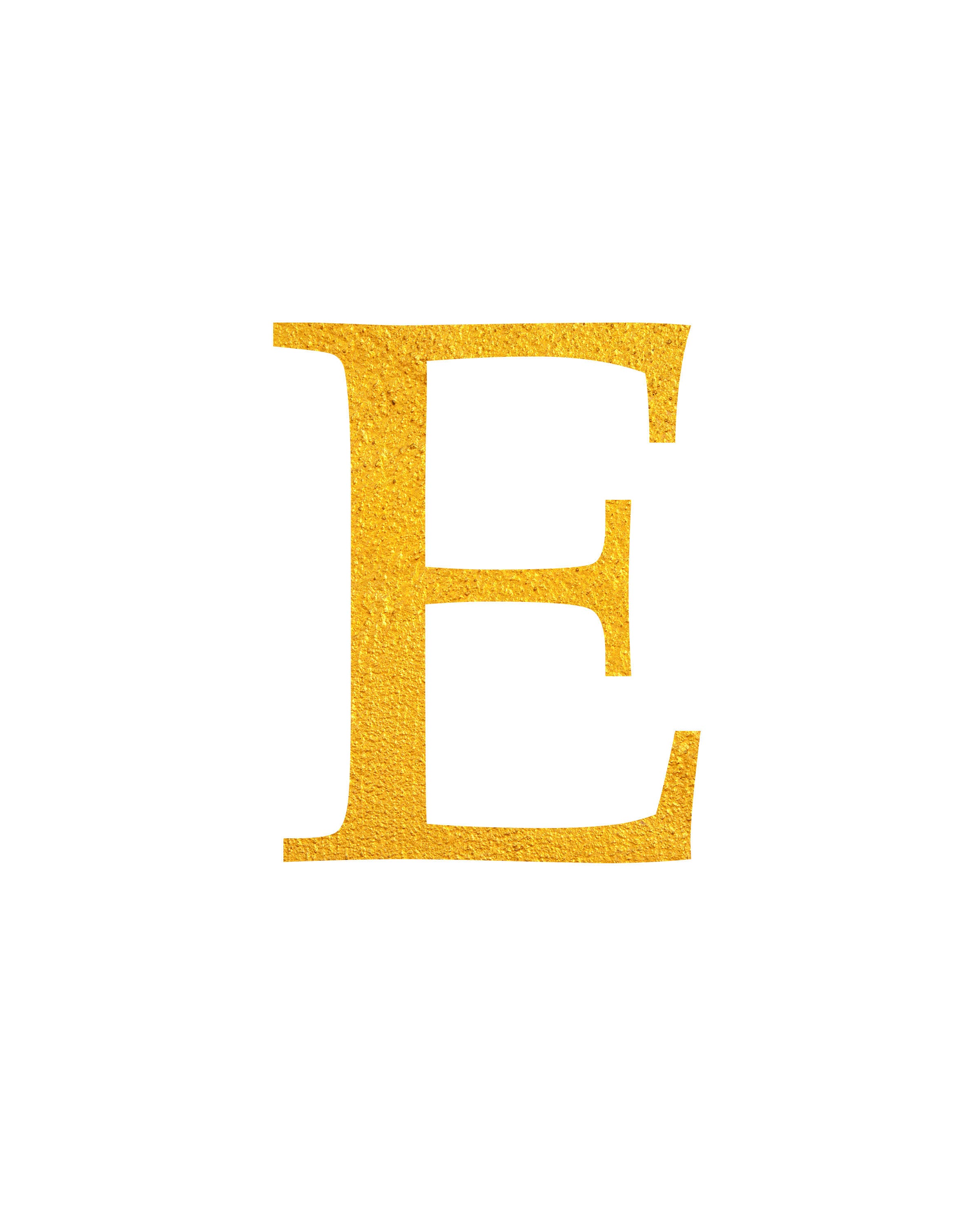 Gold letter printable letter E printable letter E print | Etsy