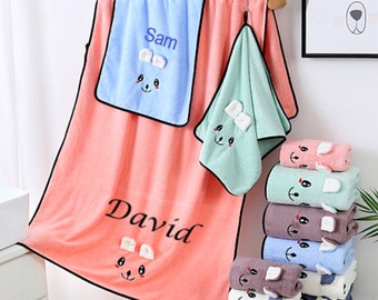 Personalized Rabbit Ears Embroidered Microfiber Towel