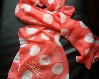 personalised Custom made embroidery scarf