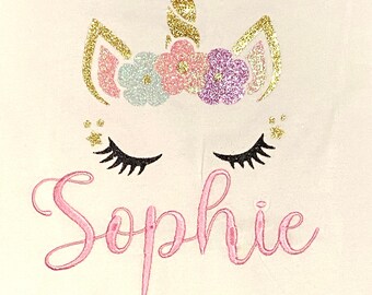 Personalized Unicorn Birthday Shirt: Girls Cotton Party Outfit
