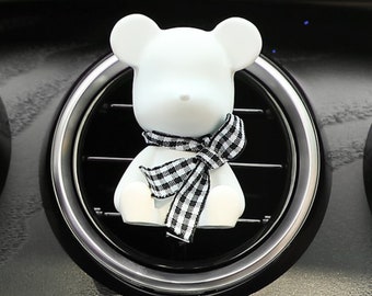 car air freshener bear Fragrance Essential Oil DiffuserCar Accessories/clay diffuser/Wedding Favors/BabyShower Favors/Car vent clip