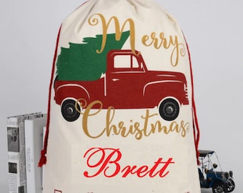 Personalized Christmas Santa Sack: Custom Kids Gift Bag