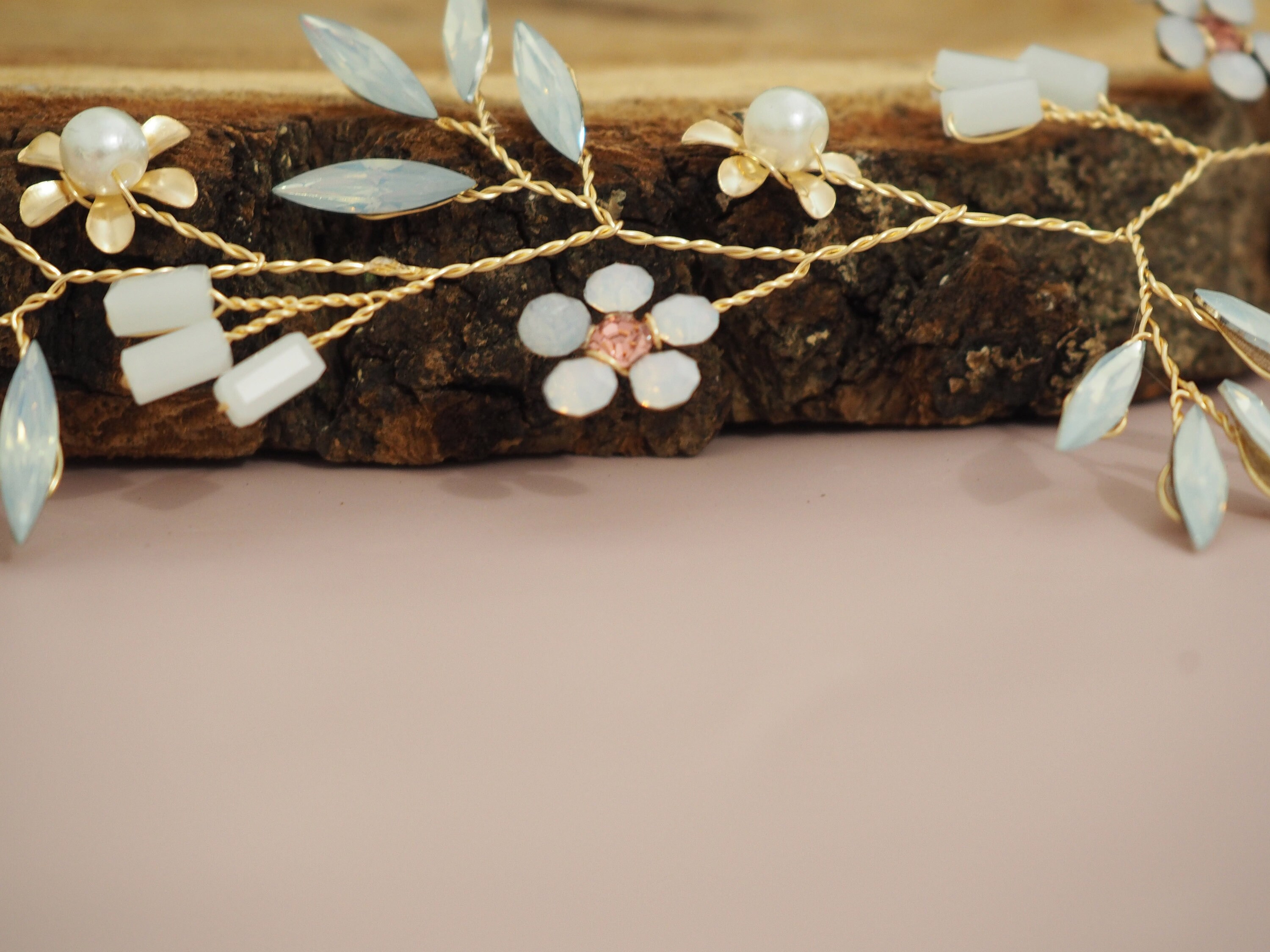 Blue hair accessory Blue gold hair piece Bridal hair vine Etsy