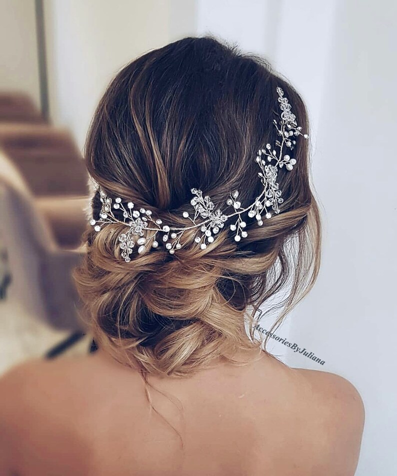 Wedding Hair Vine Bridal Hair Vine Wedding Headpiece Wedding Etsy