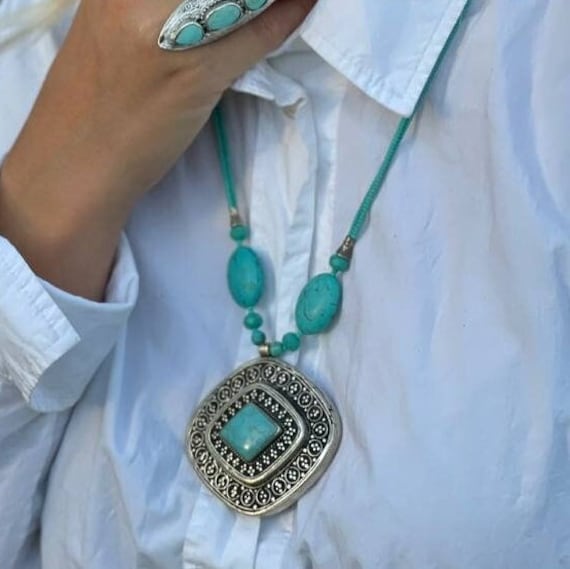 Authentic Turkmen Ethnic Necklace - Vintage Style… - image 2