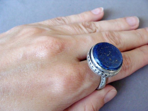 Afghani vintage lapis lazuli ring, Antique berber… - image 5