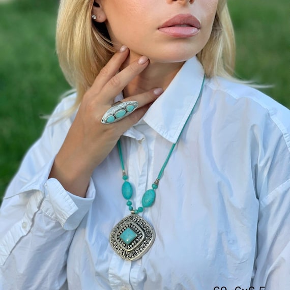 Authentic Turkmen Ethnic Necklace - Vintage Style… - image 1