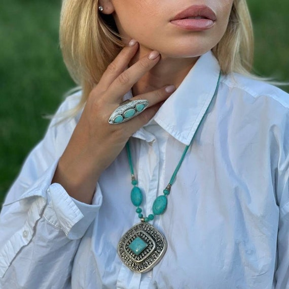 Authentic Turkmen Ethnic Necklace - Vintage Style… - image 3