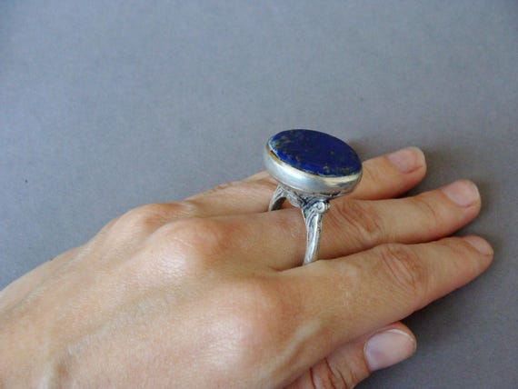 Afghani vintage lapis lazuli ring, Antique berber… - image 7