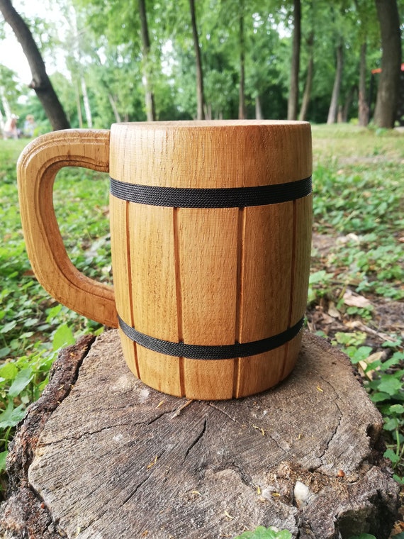 Sale Wooden Large Beer Mug Handmade personalized Tankard Etsy