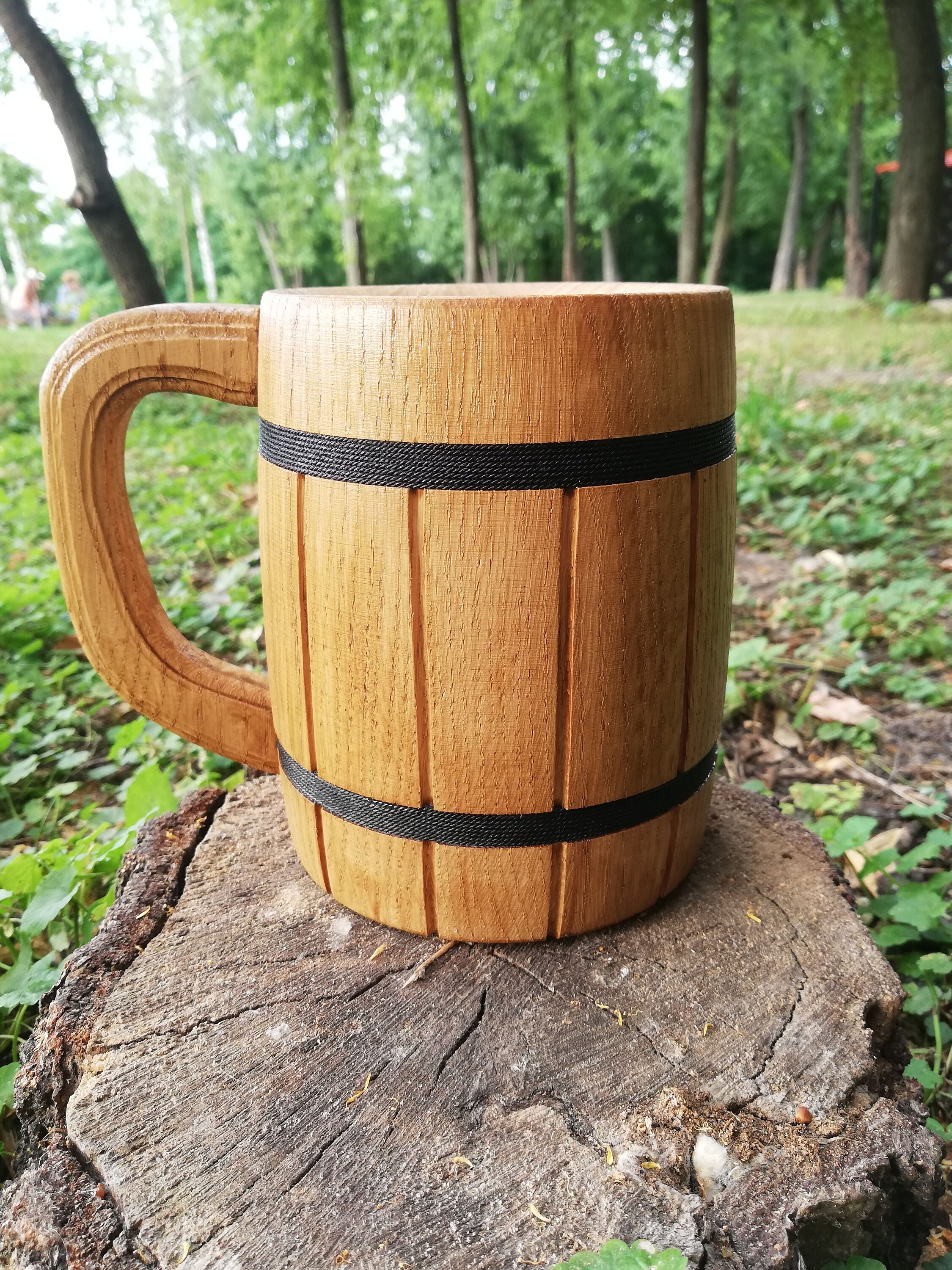Sale Wooden Large Beer Mug Handmade personalized Tankard Etsy