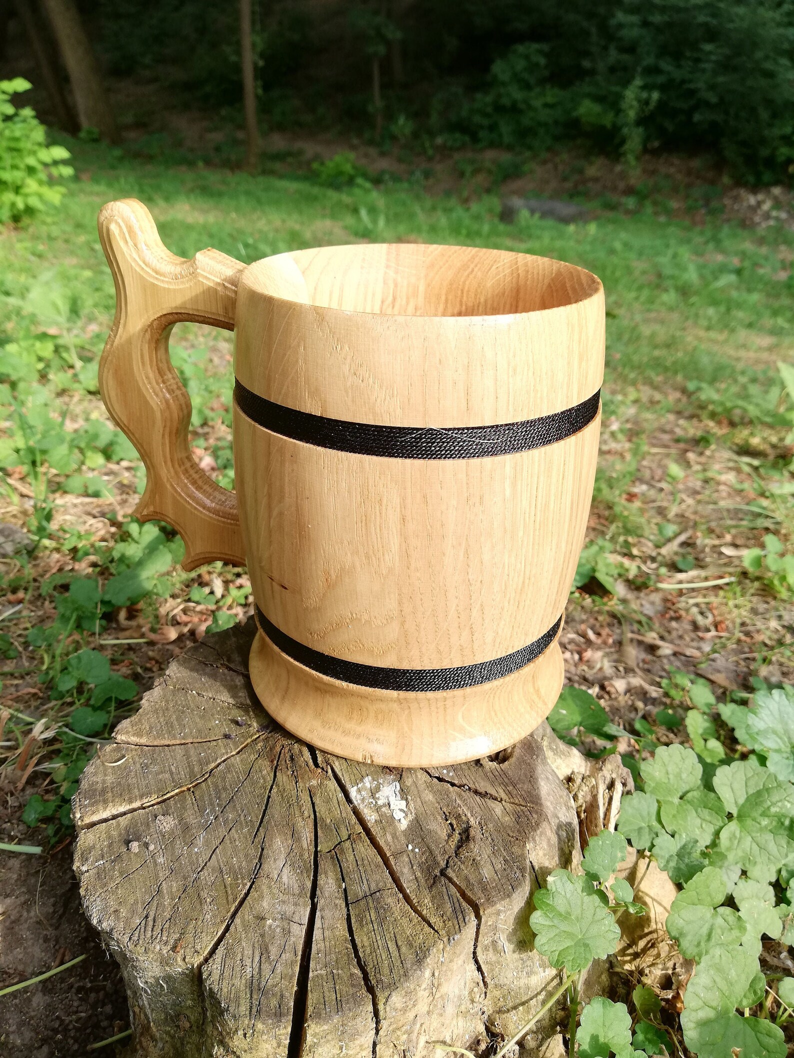 Personalized Wooden Beer Mug Handmade Large Beer Tankard Etsy