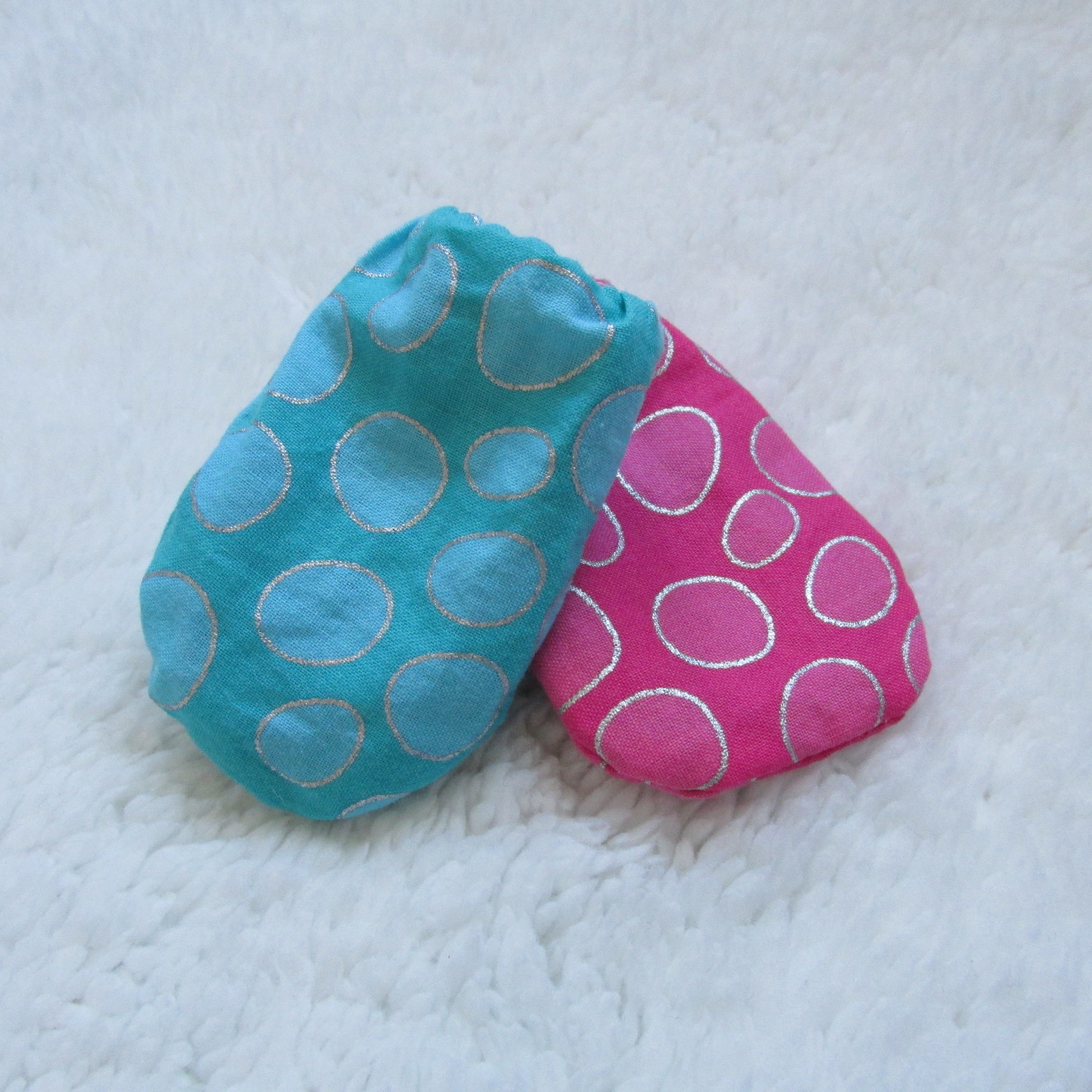 Pink and Blue Baby NoScratch Mittens Etsy
