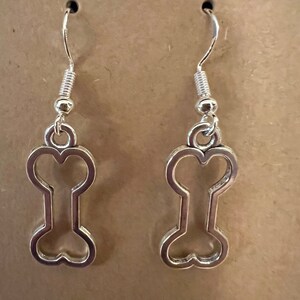 Dog Bone outline earrings