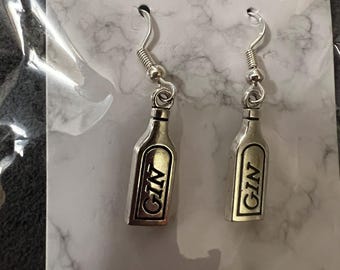 Gin bottle earrings