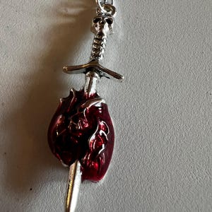 Heart on Sword Necklace - Etsy Canada