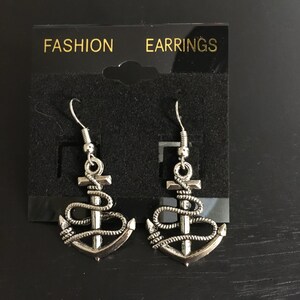 Anchor and rope earrings