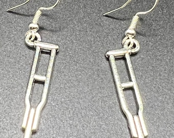 Crutch Earrings: Nickel-Free Hypoallergenic Jewelry