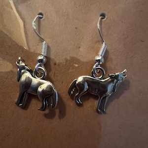 Silver Wolf earrings