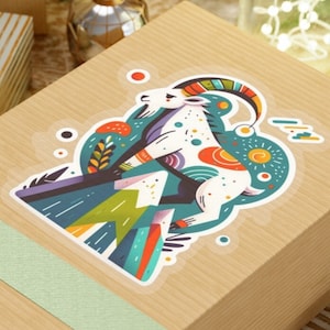 Aardse Steenbok sterrenbeeld sticker - astro sticker voor notebooks, laptops, flessen - geweldig cadeau Steenbok