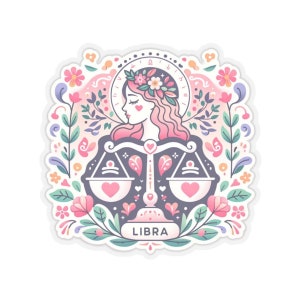 Flirterige Weegschaalsticker - Chique Balance & Beauty-sticker voor apparaten, agenda's | Ideaal weegschaalcadeau