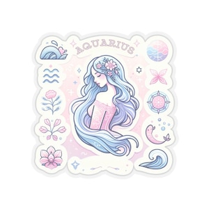 Flirterig Waterman-sticker - luchtsticker met speels ontwerp voor gadgets, boeken | Cool cadeau voor watermannen