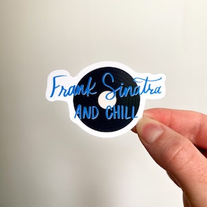 Frank Sinatra Sticker, Oldies Stickers, Vintage Stickers, High Quality Stickers, Frank Sinatra, Frank Sinatra Music, Music Stickers