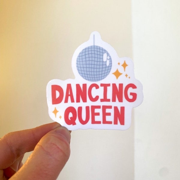 Dancing Queen Sticker, Stickers, Gifts for Her, Gift Ideas, Handmade, Waterproof Stickers, Gift Ideas